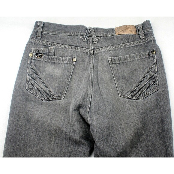 AKADEMIKS Jeans Men's Size 34x31 Grey Cotton Streetwear 6 pockets Denim Pants - Picture 6 of 7
